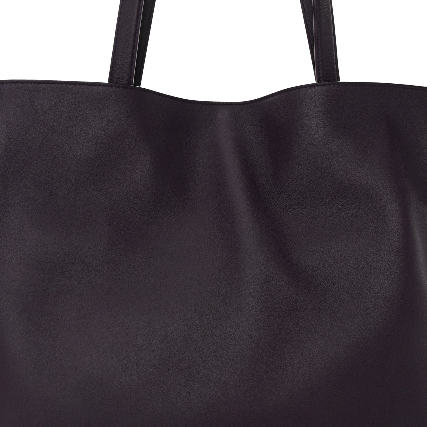 Calfskin Flamenco Knot XL Shoulder Bag Deep Aubergine