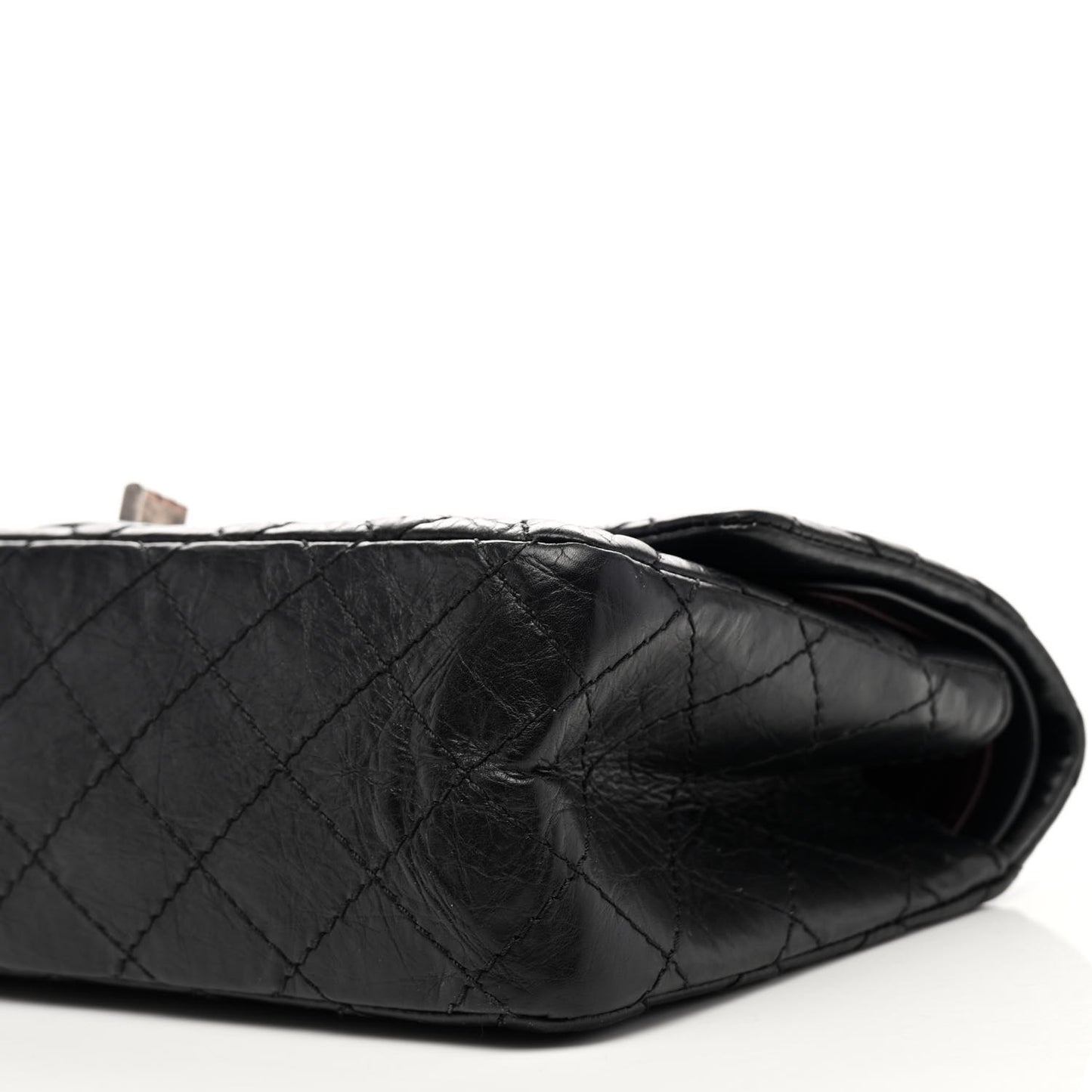 Aged Calfskin Quilted 2.55 Reissue 225 Flap Black
