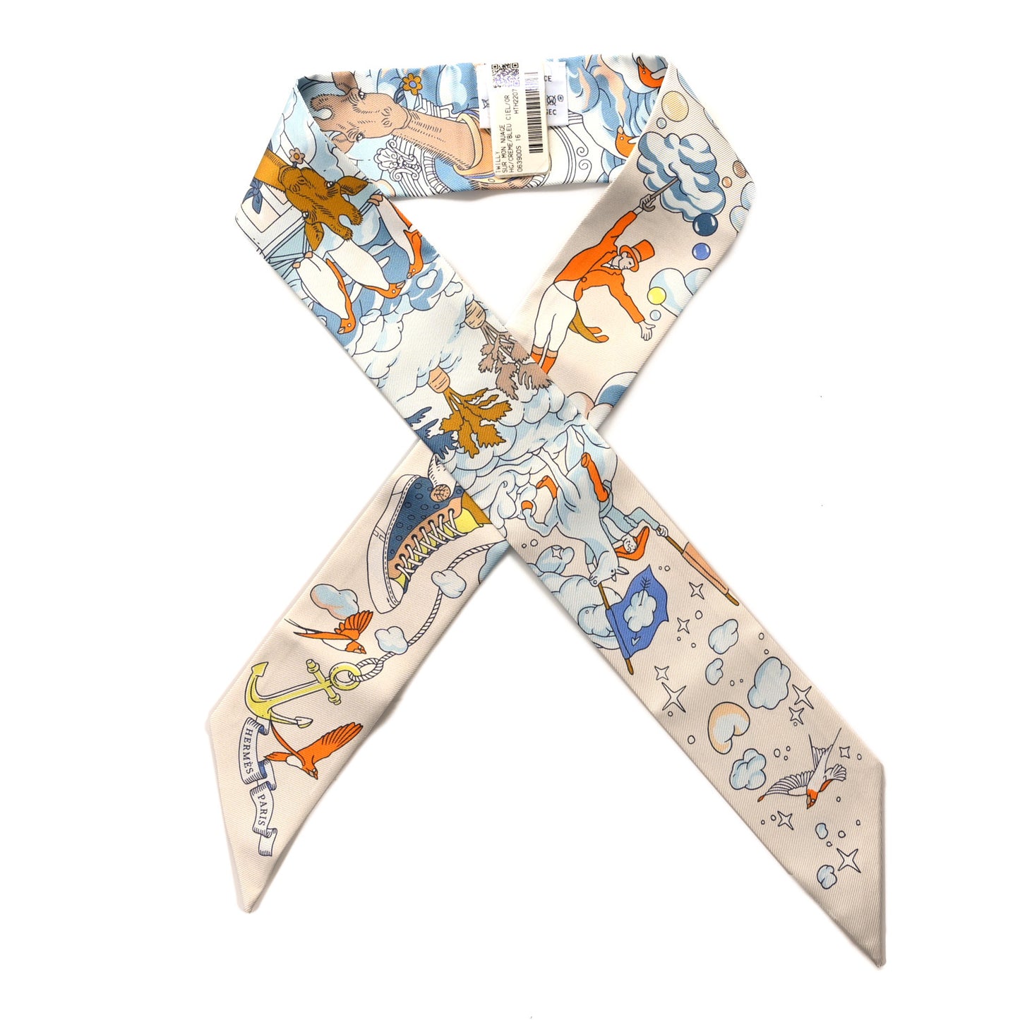 Silk Sur Mon Nuage Twilly Creme Bleu Ciel Orange