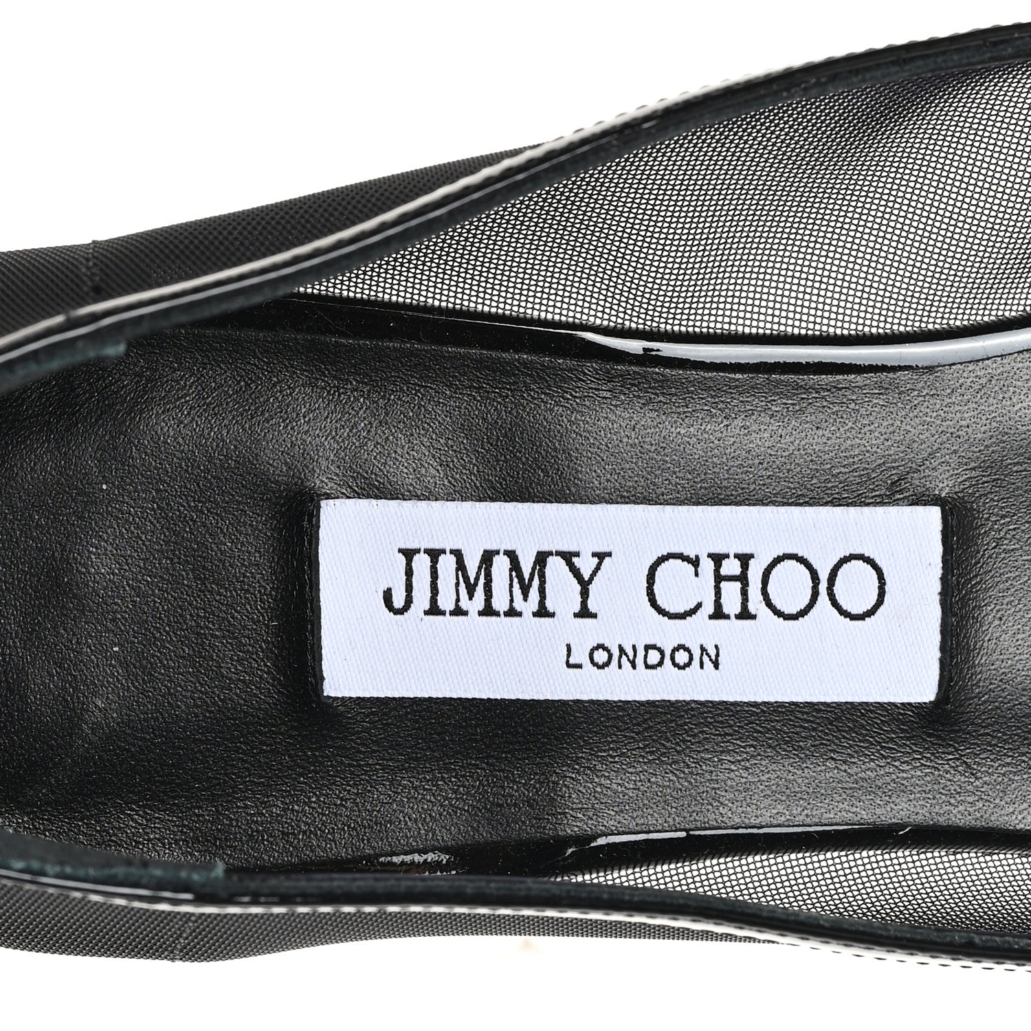 Jimmy Choo Patent Mesh Elisa Flats 39 Black 8 of 9