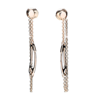 Hermes 18K Rose Gold TPM Chaine D'Ancre Punk Earrings 1 of 5