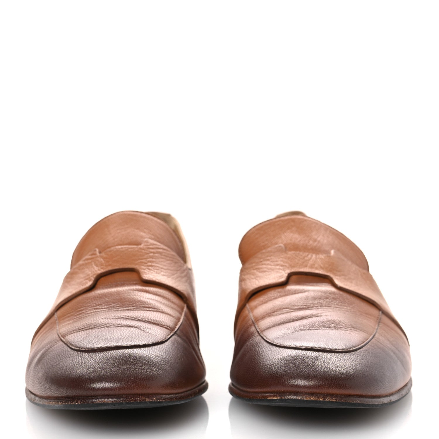 Hermes Goatskin Mens Ancora Moccasin Loafers 42 Naturel 3 of 13
