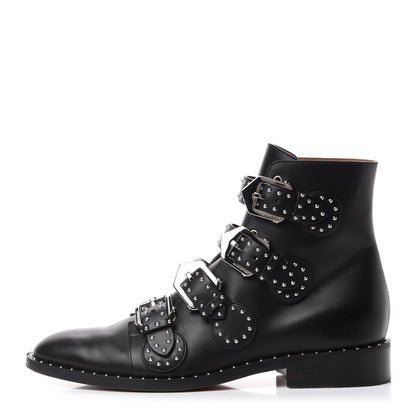 Givenchy Calfskin Studded Prue Buckle Bootie 39.5 Black 1 of 10