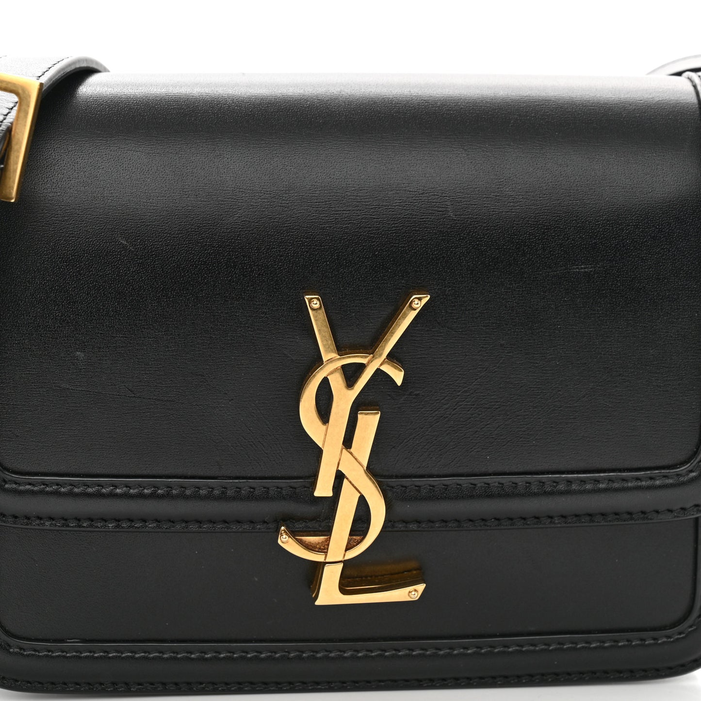 Smooth Calfskin Small Solferino Satchel Black