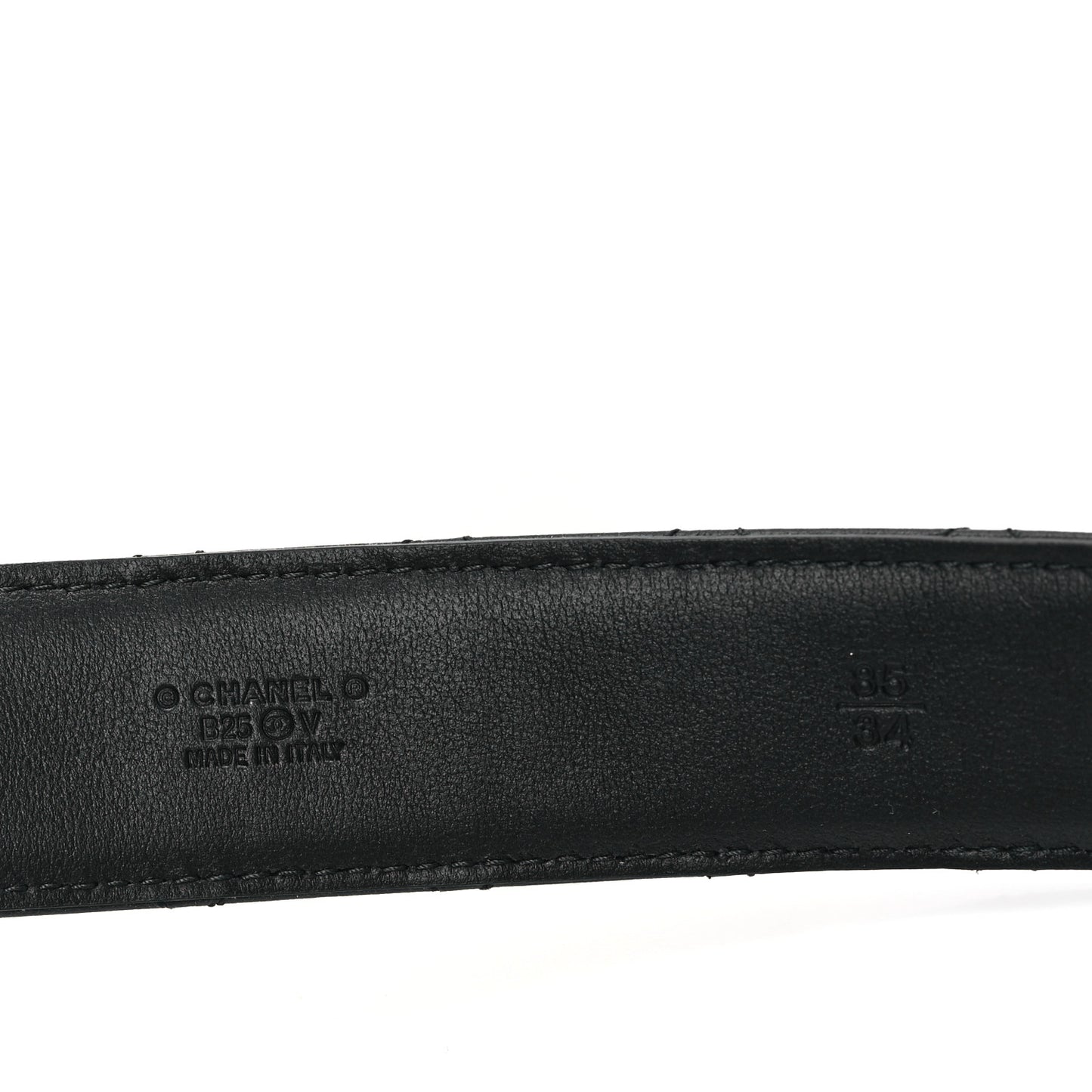 Calfskin Quilted CC Chain Belt 85 34 Black