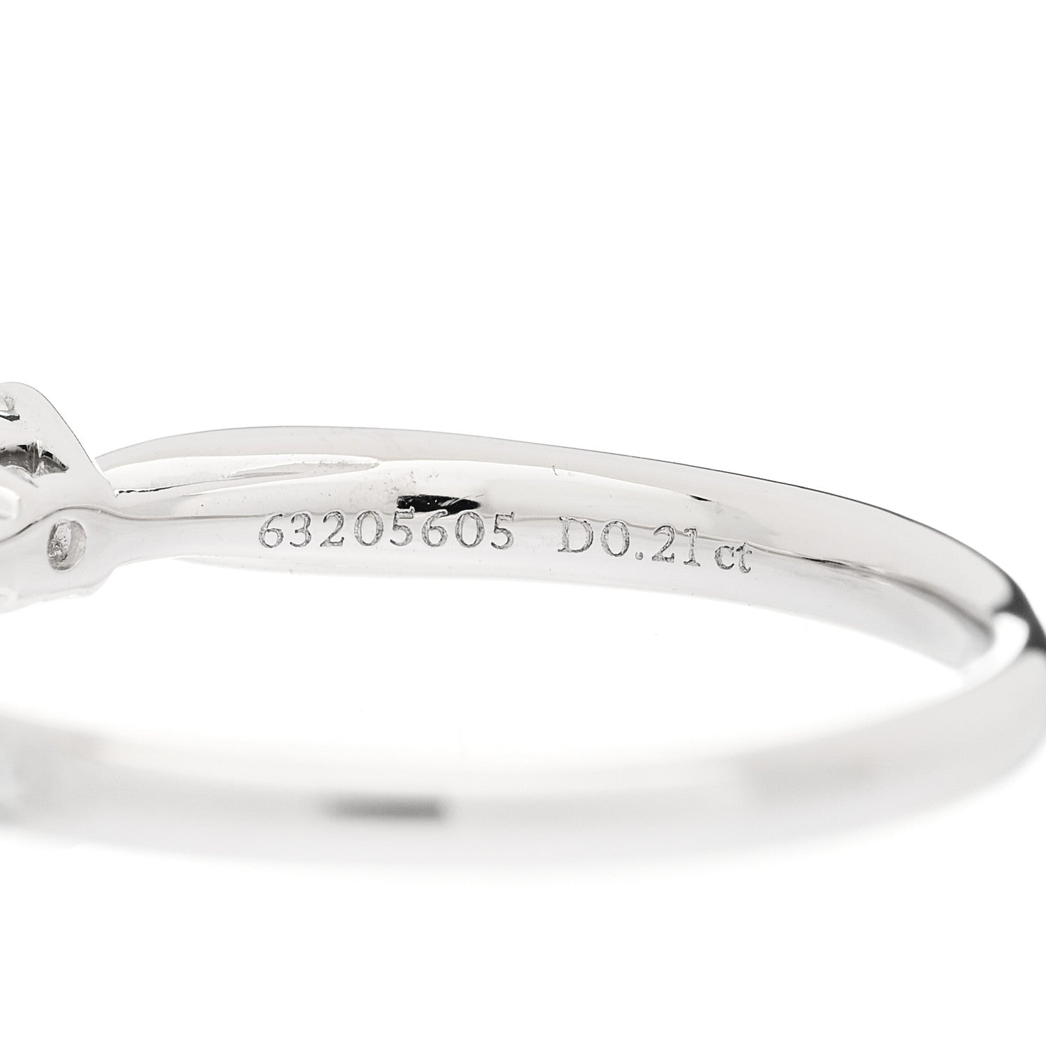 Tiffany Platinum Diamond .21ct Round Brilliant Harmony Engagement Ring 50 5.5 4 of 5