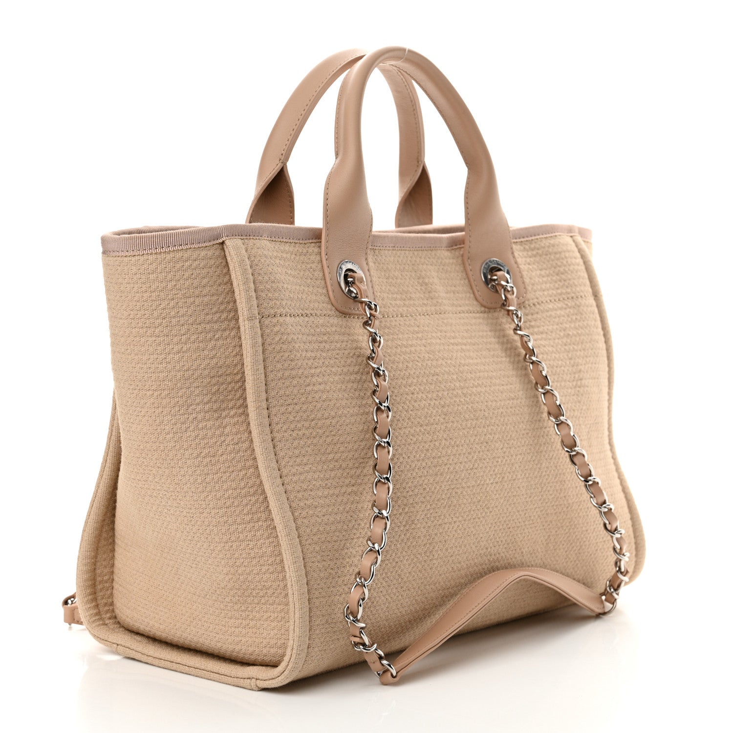 Chanel Mixed Fibers Small Deauville Tote Beige 4 of 12