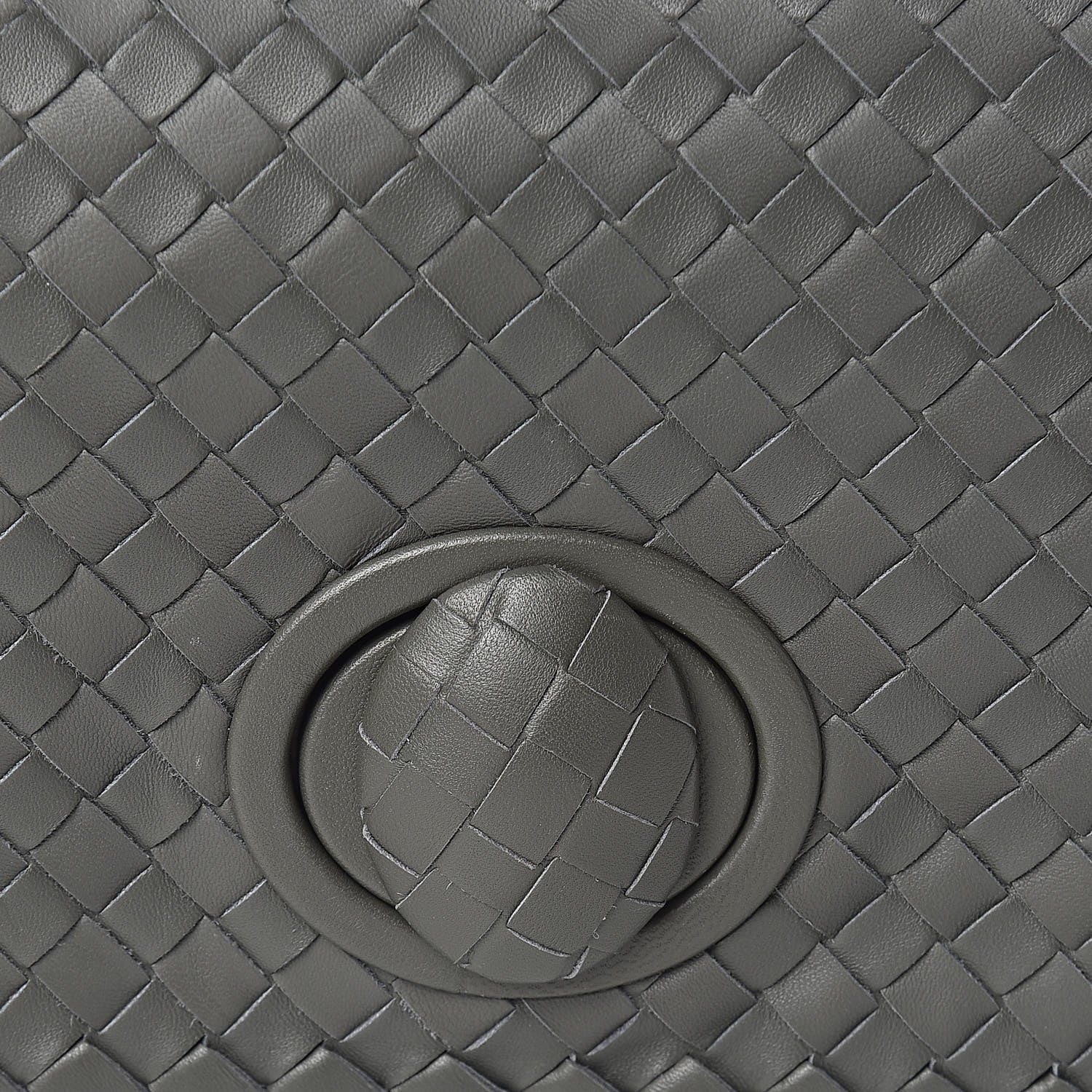 Bottega Veneta Nappa Intrecciato Turnlock Clutch Grey 8 of 8