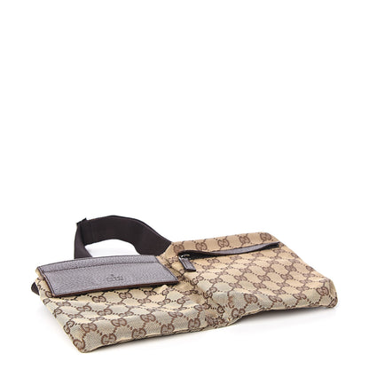 Gucci GG Monogram Double Pocket Belt Bag Dark Brown 3 of 10