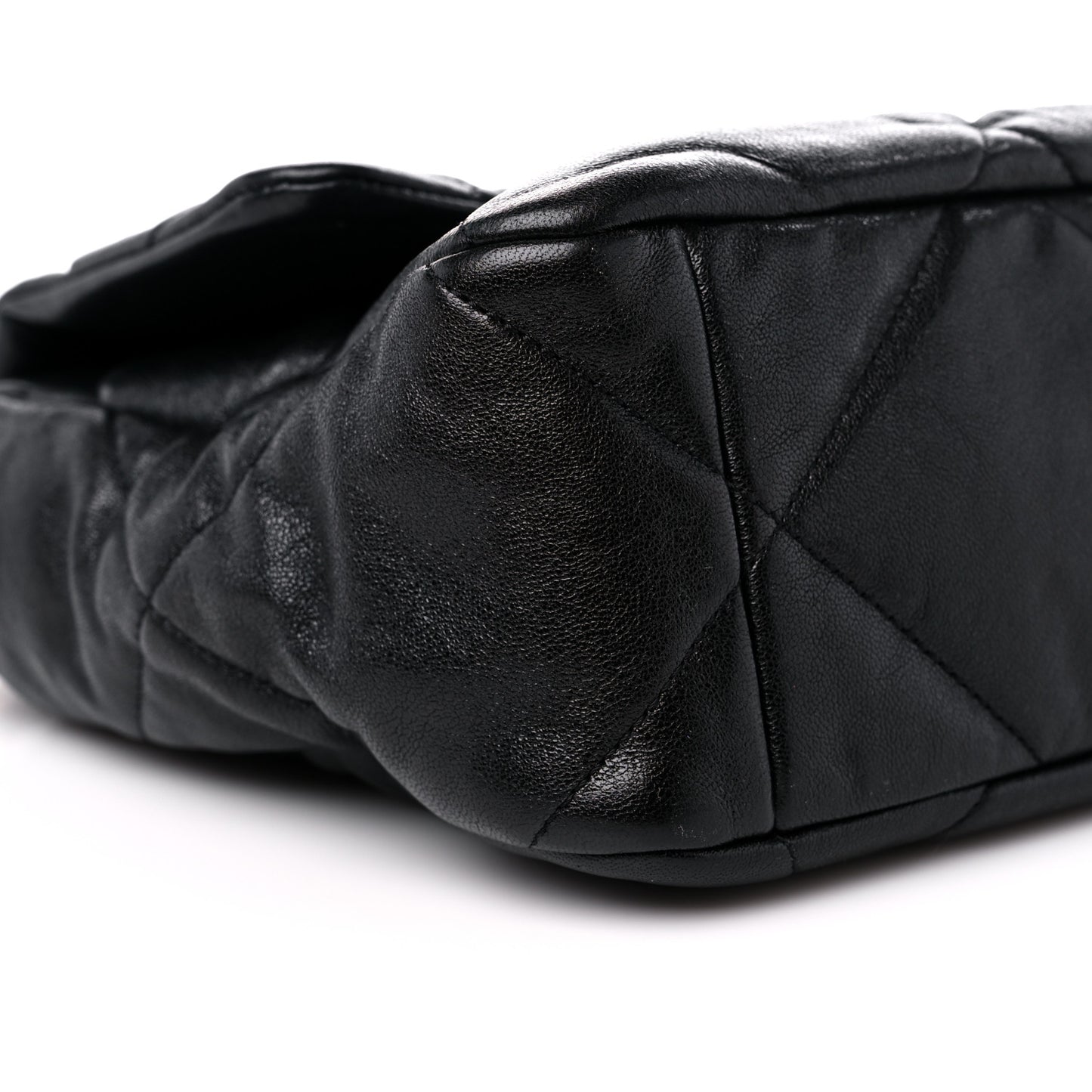 Goatskin Quilted Large Chanel 19 Flap Black