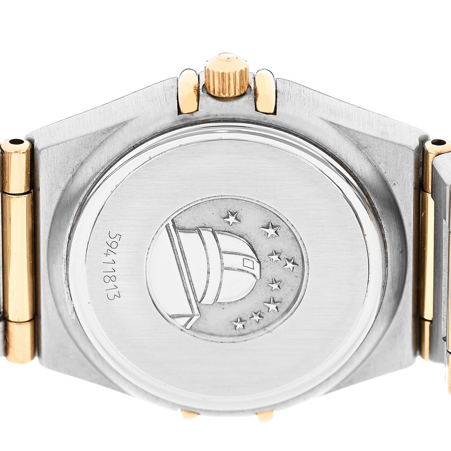 Stainless Steel 18K Yellow Gold Diamond Bezel 25mm Constellation Quartz Watch Champagne 1277.15.00