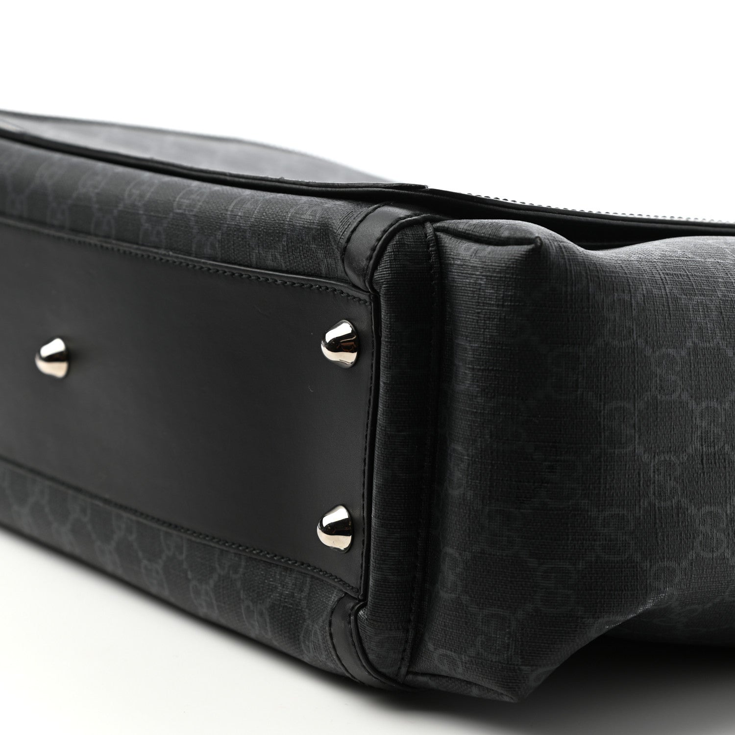 Gucci GG Supreme Monogram Web Messenger Diaper Bag Black Grey 5 of 8