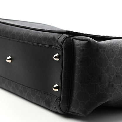 Gucci GG Supreme Monogram Web Messenger Diaper Bag Black Grey 5 of 8