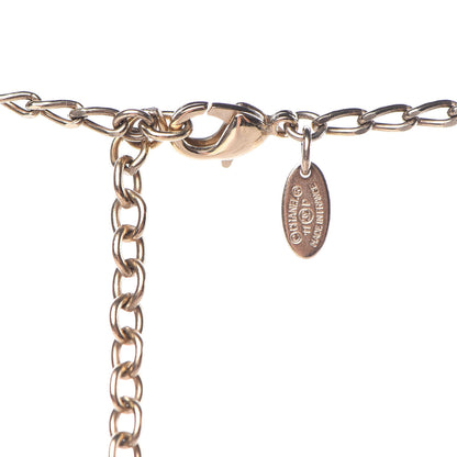 Chanel Resin Crystal Long CC Necklace Light Gold Green Pink 6 of 6
