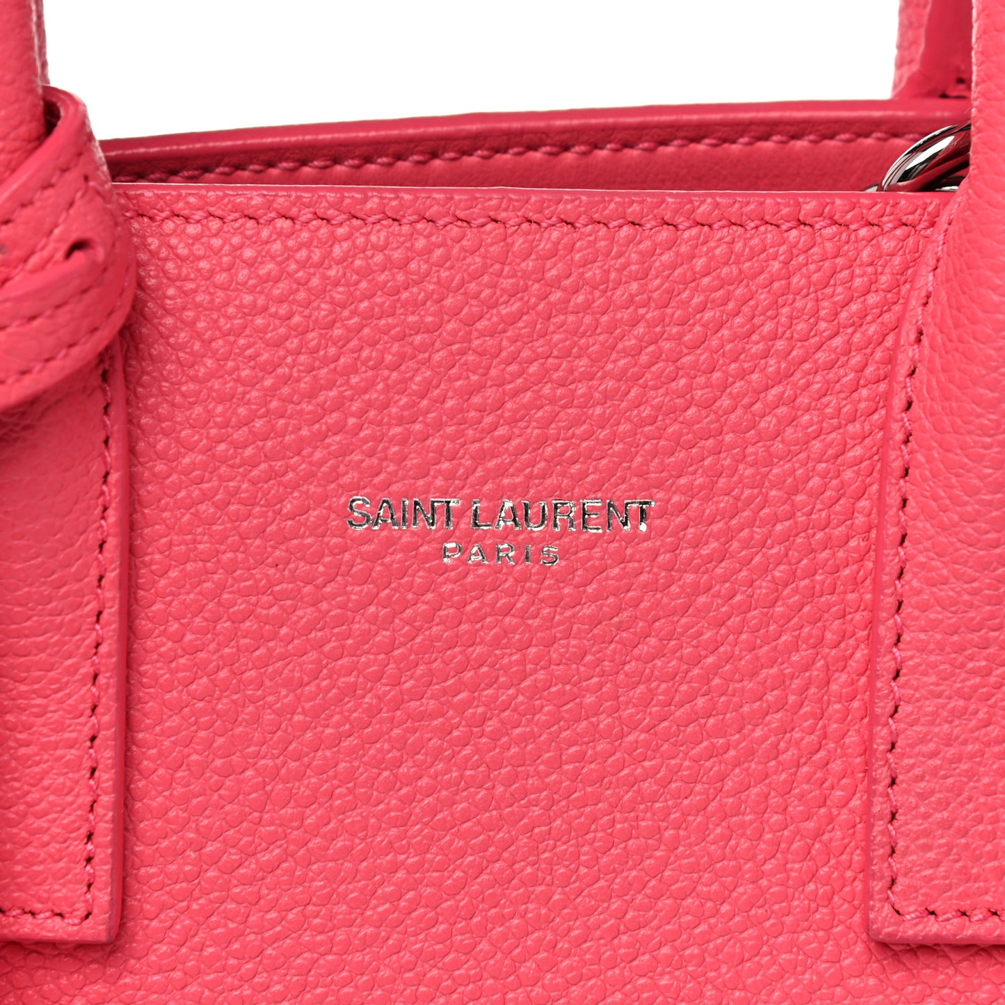 Grained Calfskin Nano Sac De Jour Coral