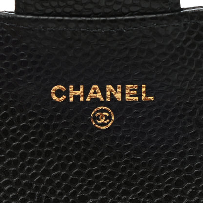 Chanel Caviar Quilted Flap Card Holder Wallet Black 6 of 9
