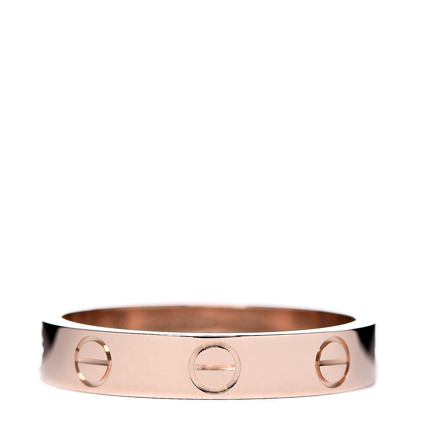 18K Pink Gold 3.5mm LOVE Wedding Band Ring 53 6.25
