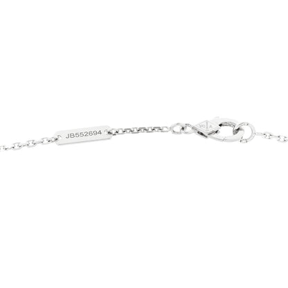 Van Cleef & Arpels 18k White Gold Chalcedony Vintage Alhambra Pendant Necklace 5 of 5