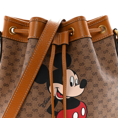 Gucci X DISNEY Mini Vintage GG Supreme Monogram Bucket Bag Beige Vintage Sun Oil 8 of 11