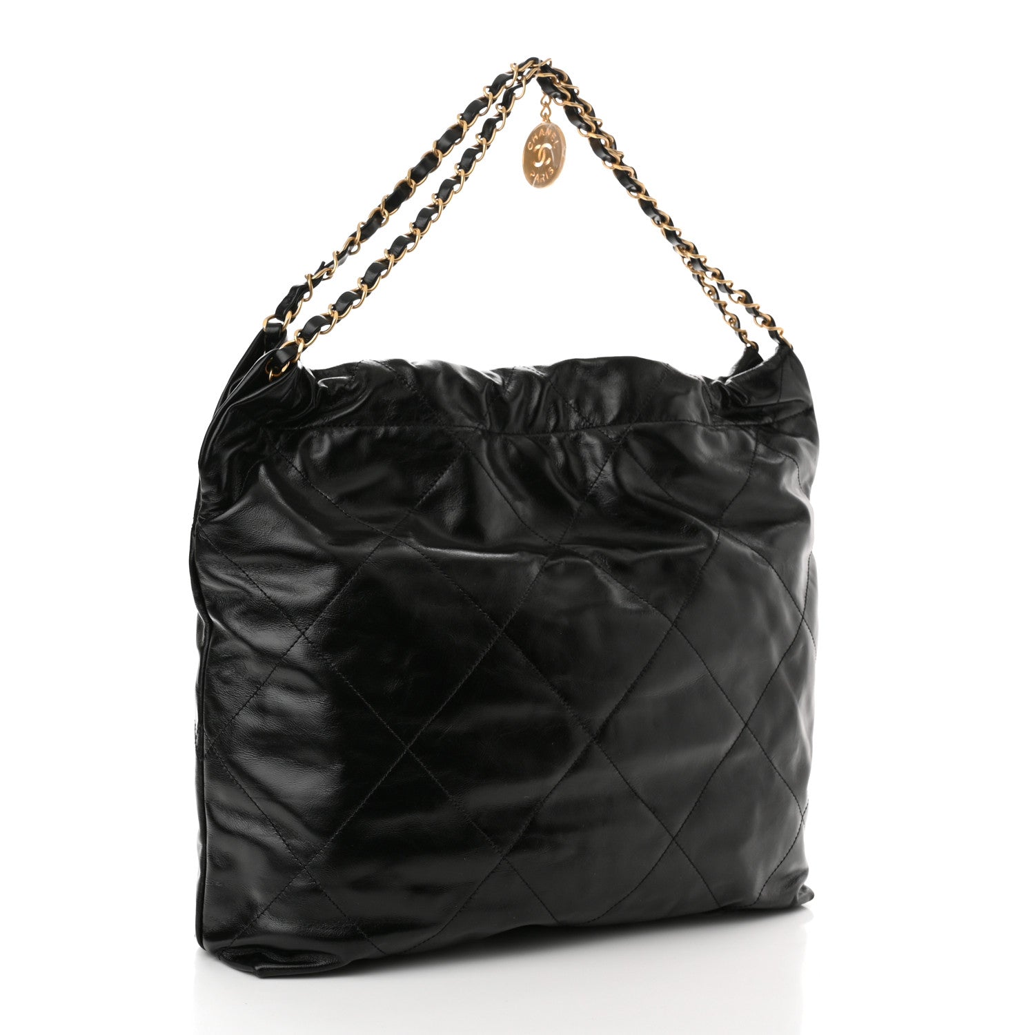 Chanel Shiny Calfskin Quilted Chanel 22 Black 4 of 11