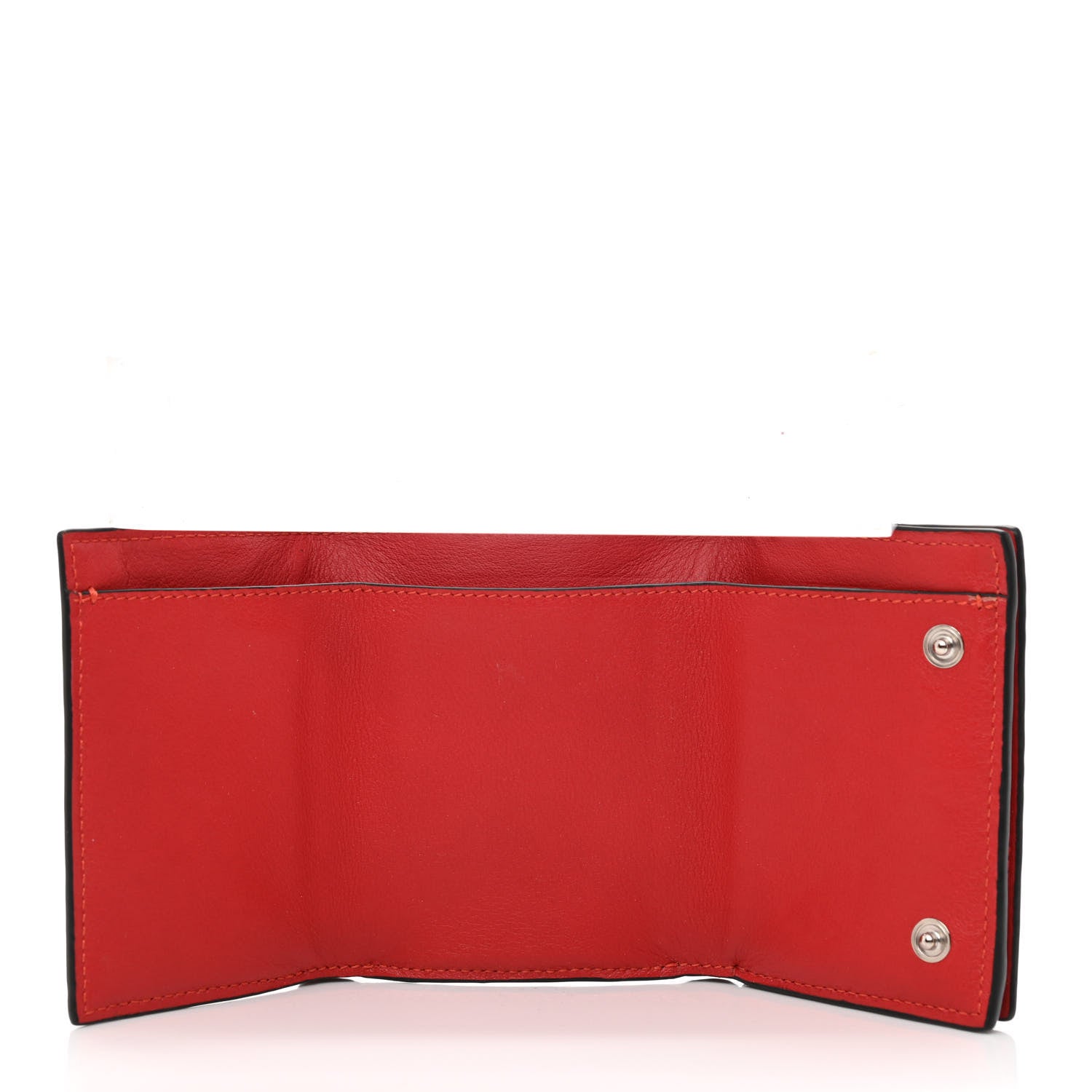 Loewe Calfskin Embossed Trifold Wallet Red 6 of 10