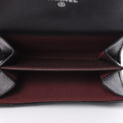 Chanel Caviar Quilted Flap Card Holder Wallet Black 5 of 8