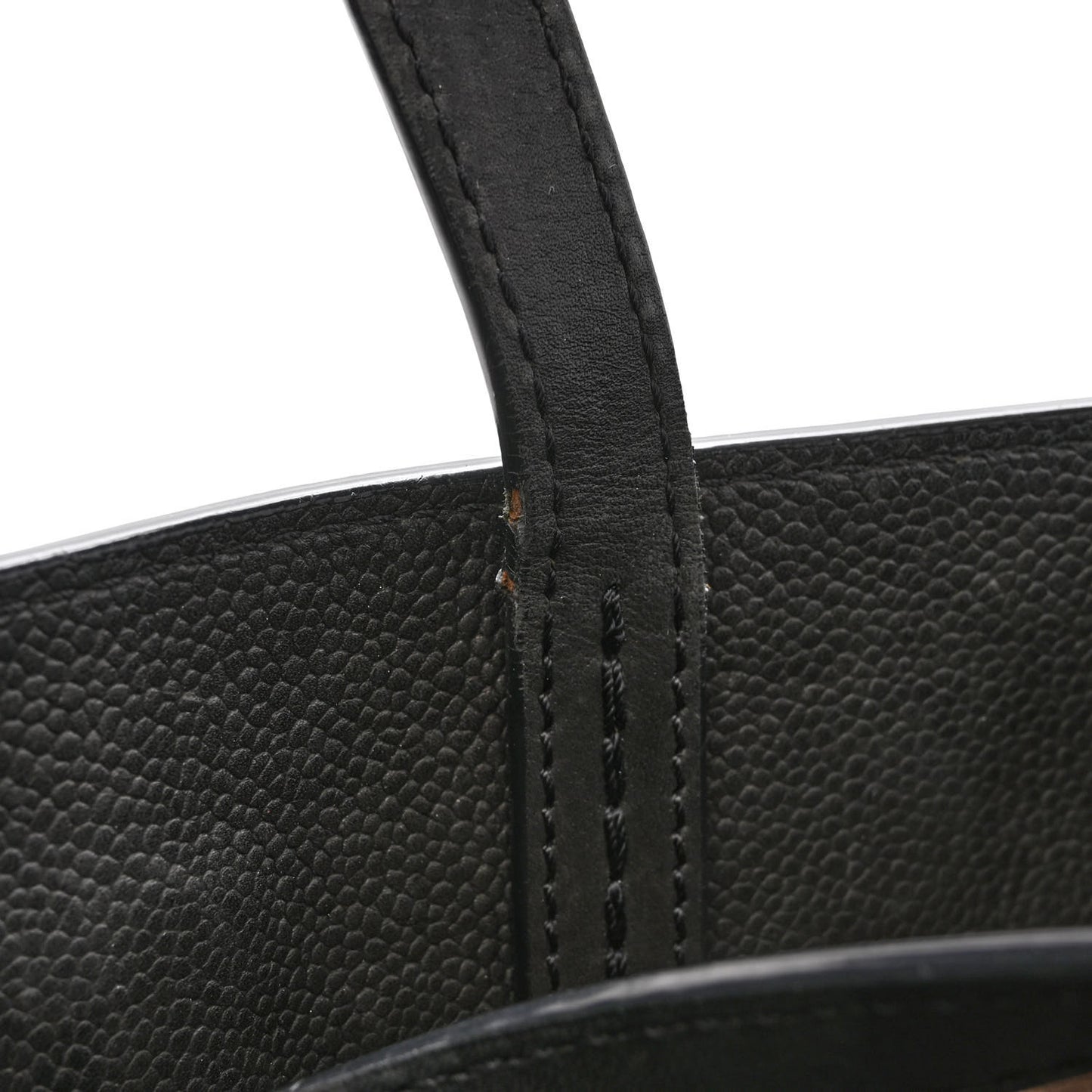 Calfskin Stitched Hamptons Tote Black