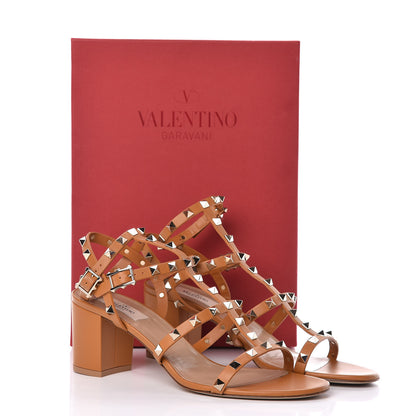 Valentino Garavani Calfskin Rockstud 60mm City Sandals 41 Light Cuir 9 of 9