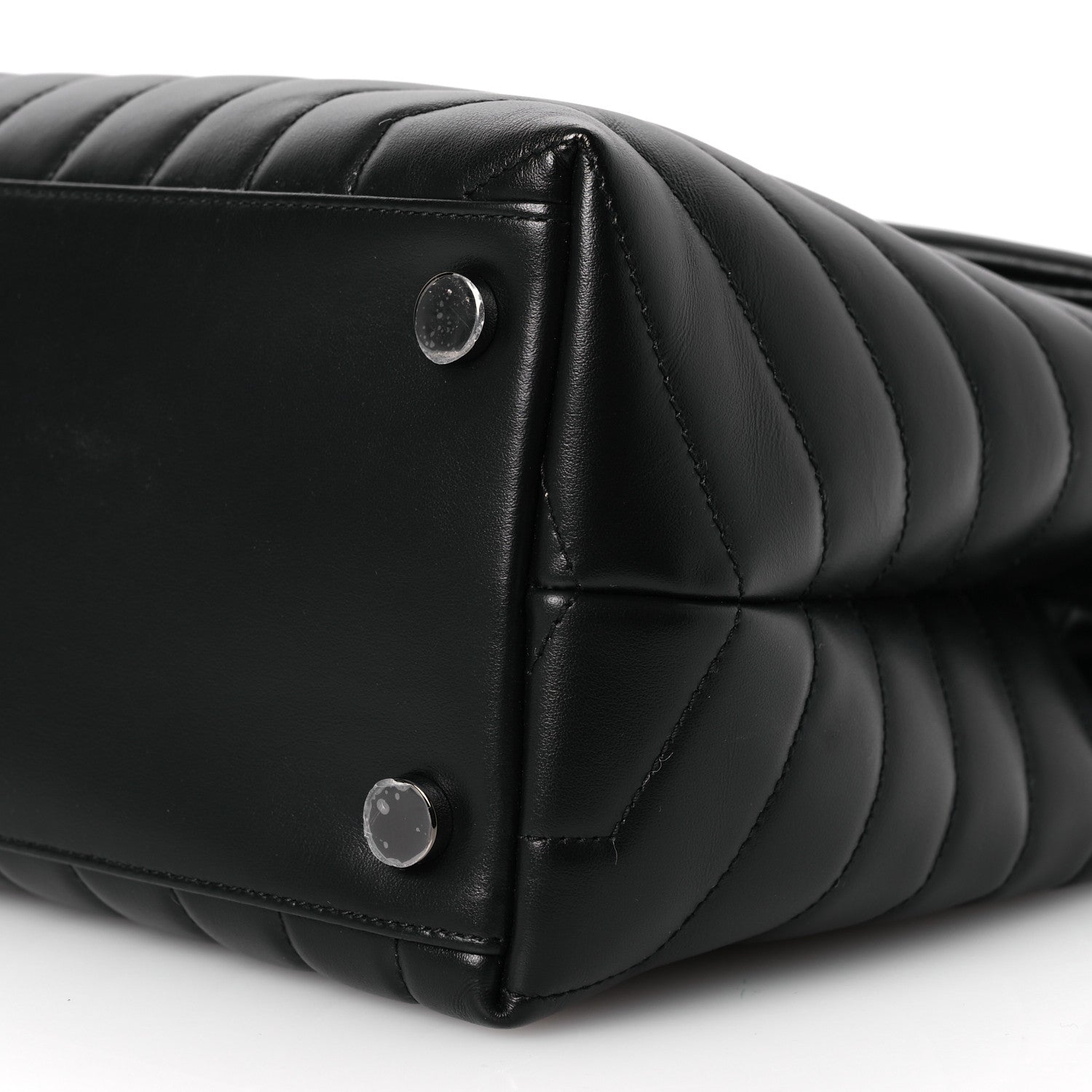 Saint Laurent Calfskin Y Quilted Monogram Monochrome Large Loulou Chain Satchel Black 13 of 15