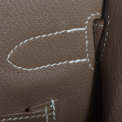 Hermes Taurillon Clemence Jypsiere 34 Etoupe 10 of 18