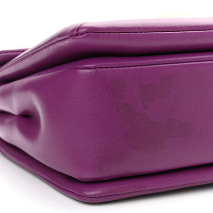 Valentino Garavani Nappa One Stud Chain Clutch Prune 9 of 13