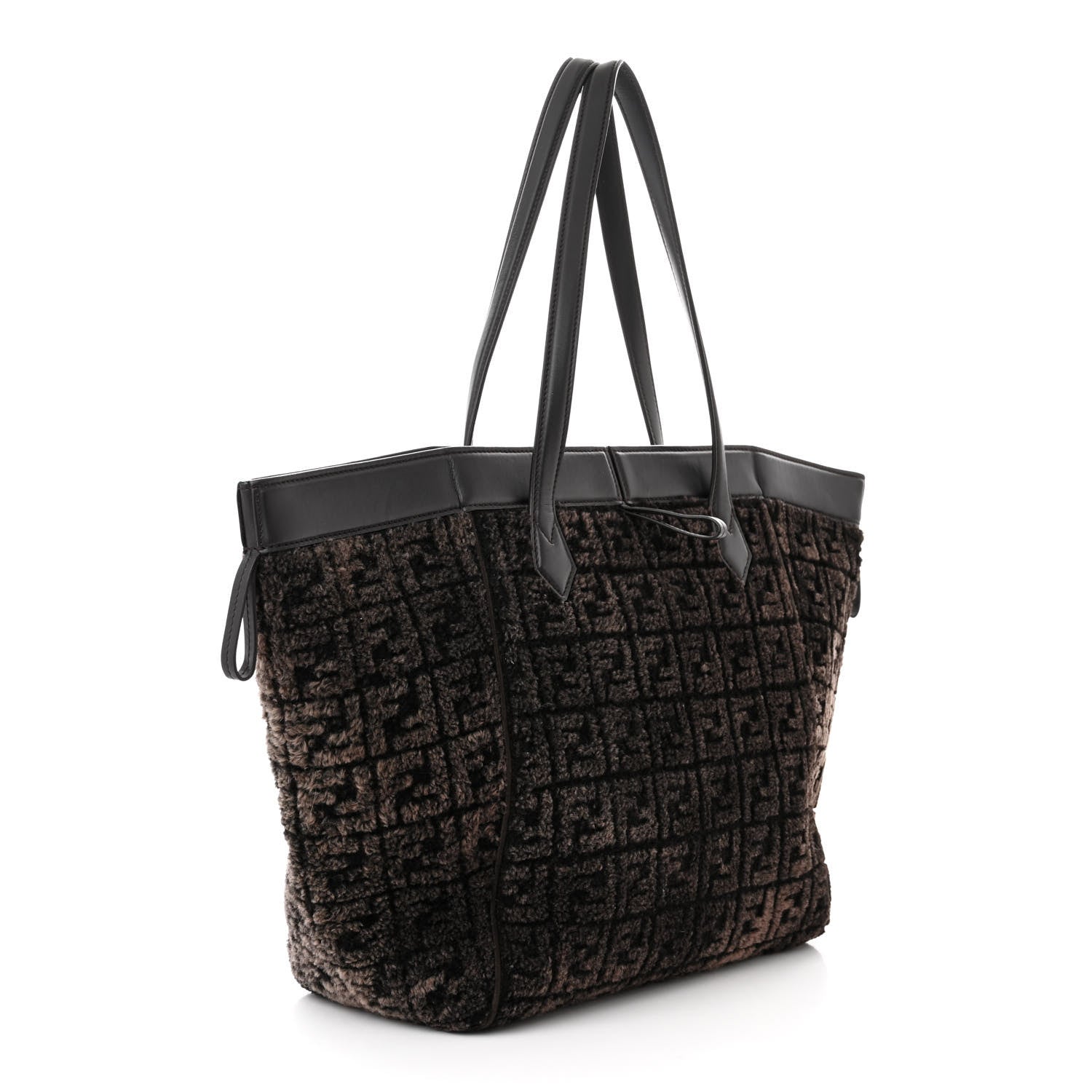 Fendi Sheepskin FF 1974 Large Fendi Origami Brown 3 of 10