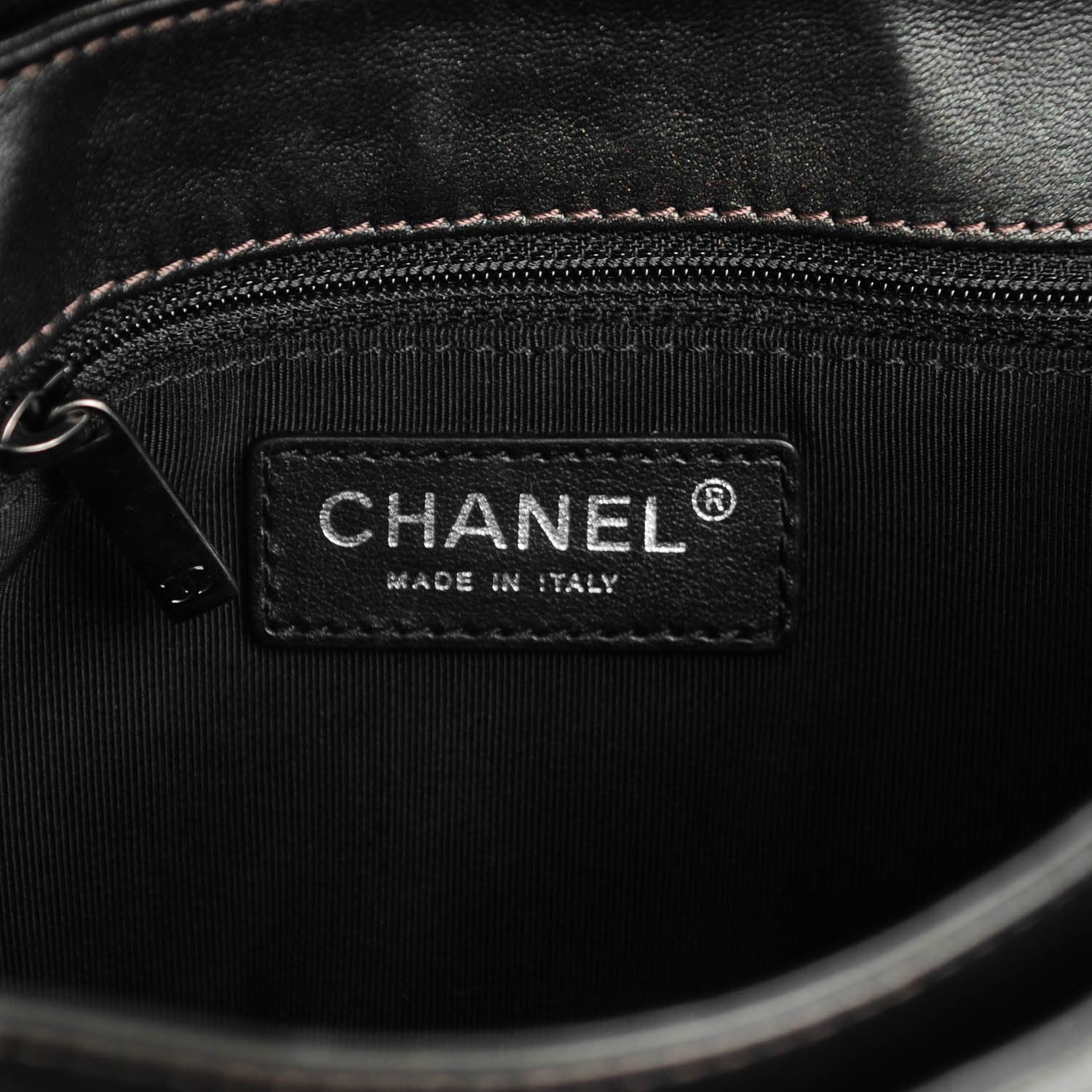 Chanel Metallic Goatskin Quilted Small Rock In Rome Flap Charcoal 6 of 8