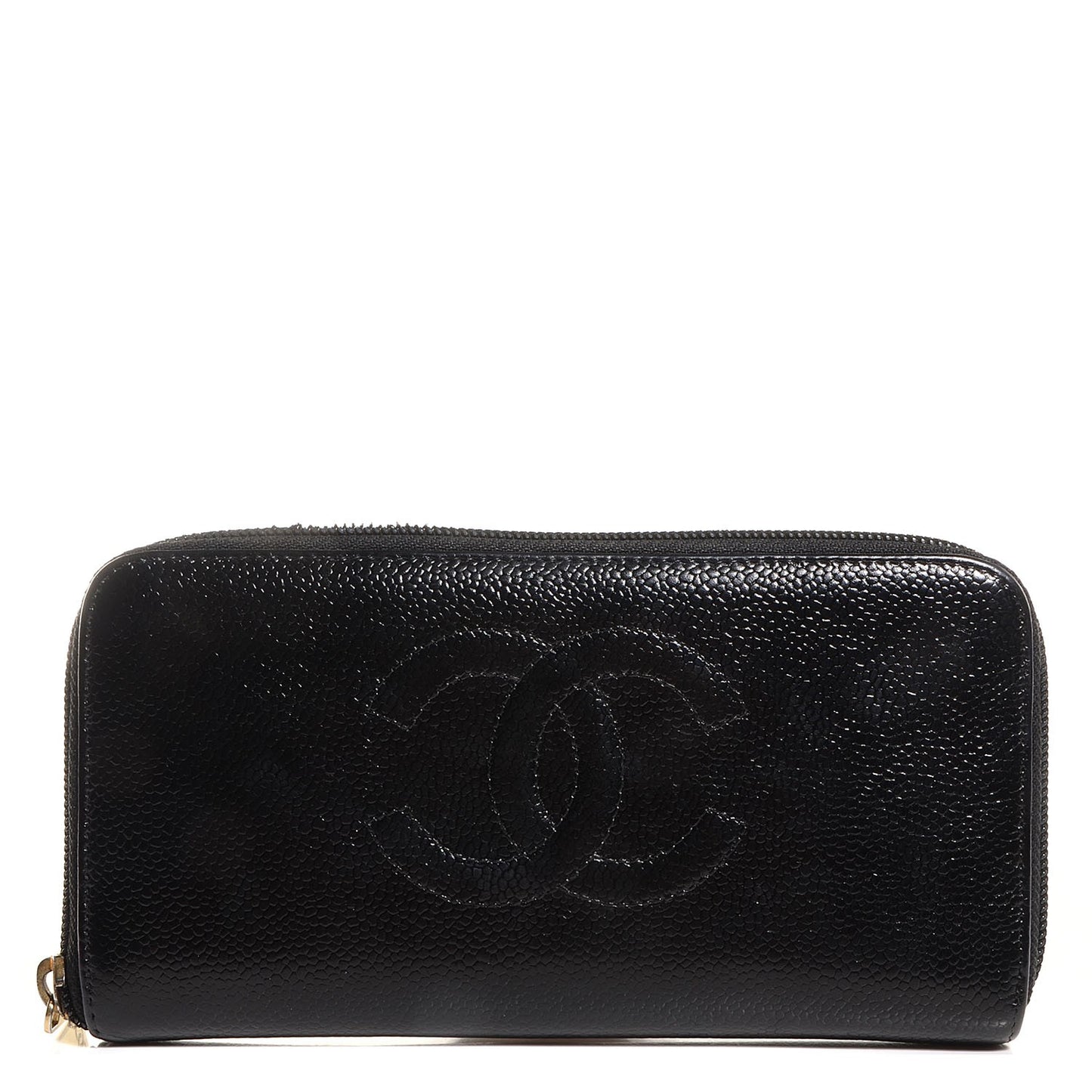 Caviar CC Zip Around Wallet Black