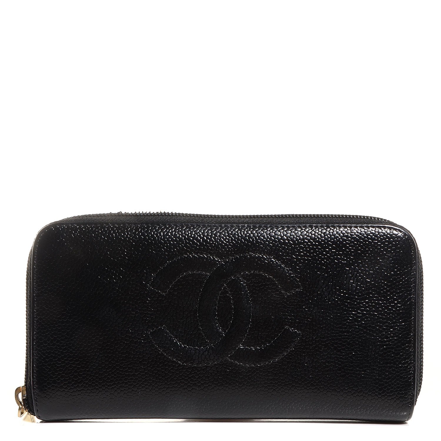 Chanel Caviar CC Zip Around Wallet Black 1 of 9