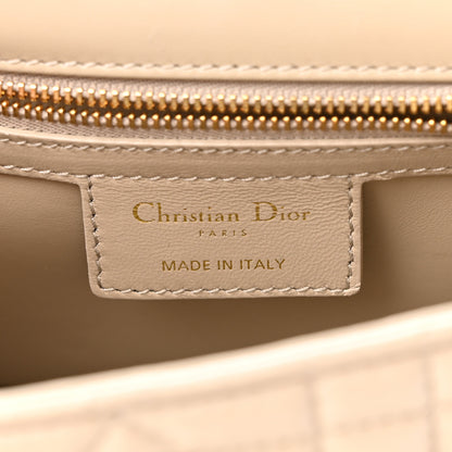 Christian Dior Calfskin Macrocannage Medium Caro Bag Sand 6 of 12