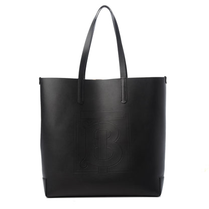 Burberry Calfskin TB Motif Embossed Tote Black 1 of 9
