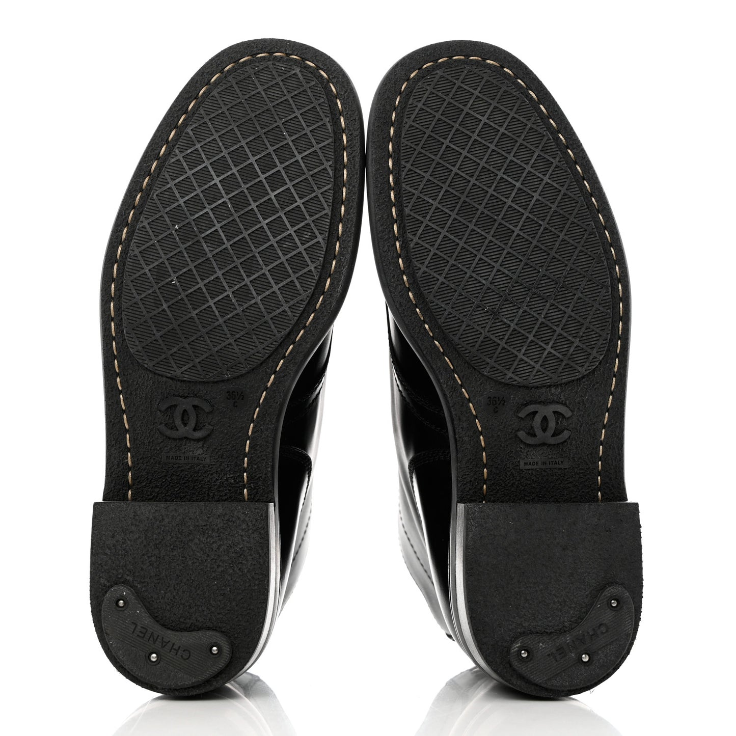 Calfskin Short Boots 36.5 Black