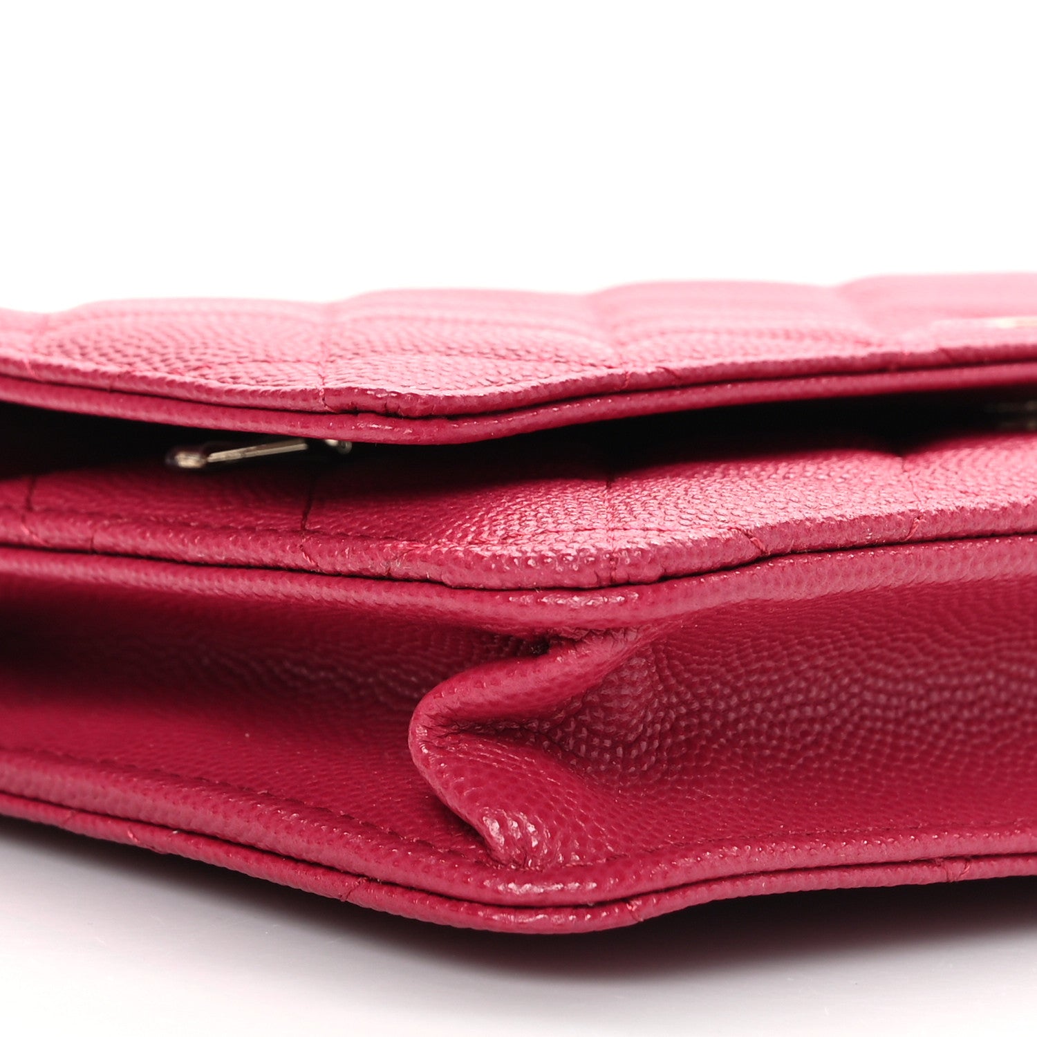 Chanel Caviar Quilted Wallet On Chain WOC Dark Pink 9 of 10