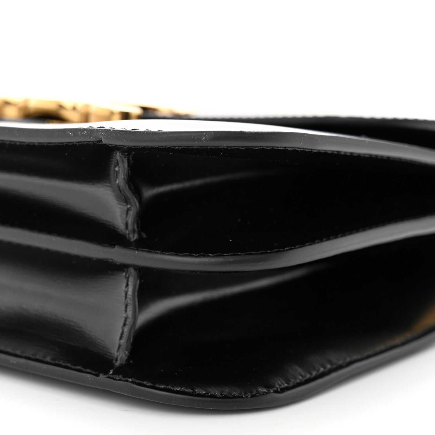 Celine Shiny Calfskin College Triomphe Black 10 of 11
