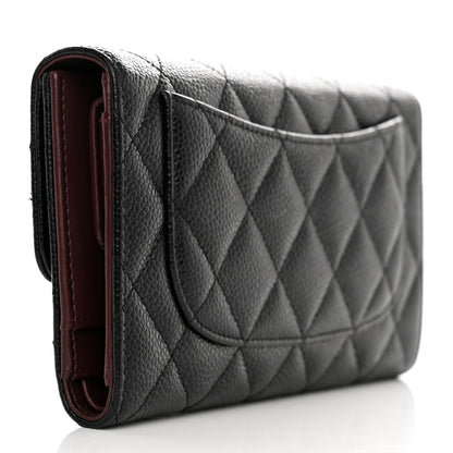 Chanel Caviar Quilted Large Flap Wallet Black 3 of 10