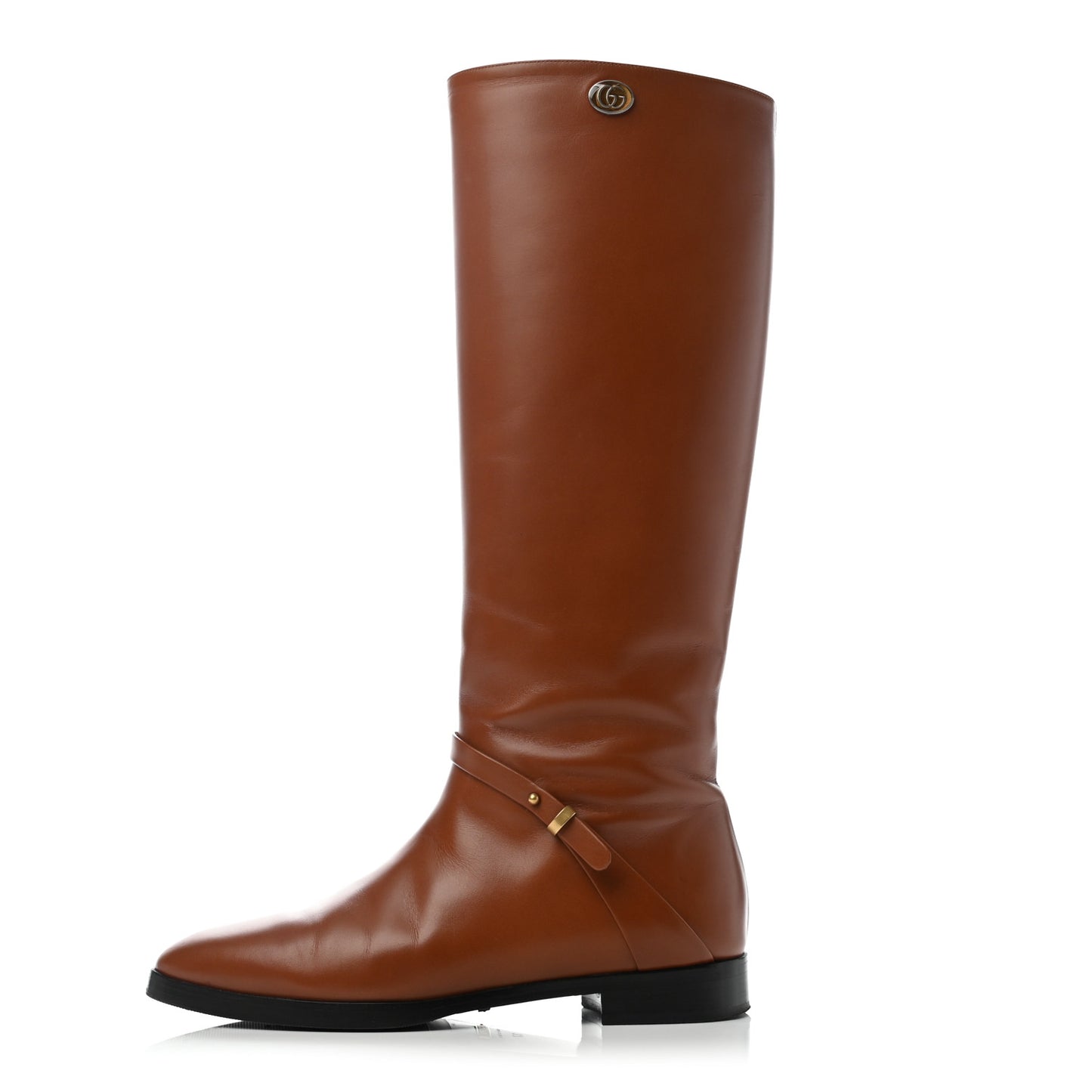 Calfskin Rosie Tall Riding Boots 37 Brown Papaya