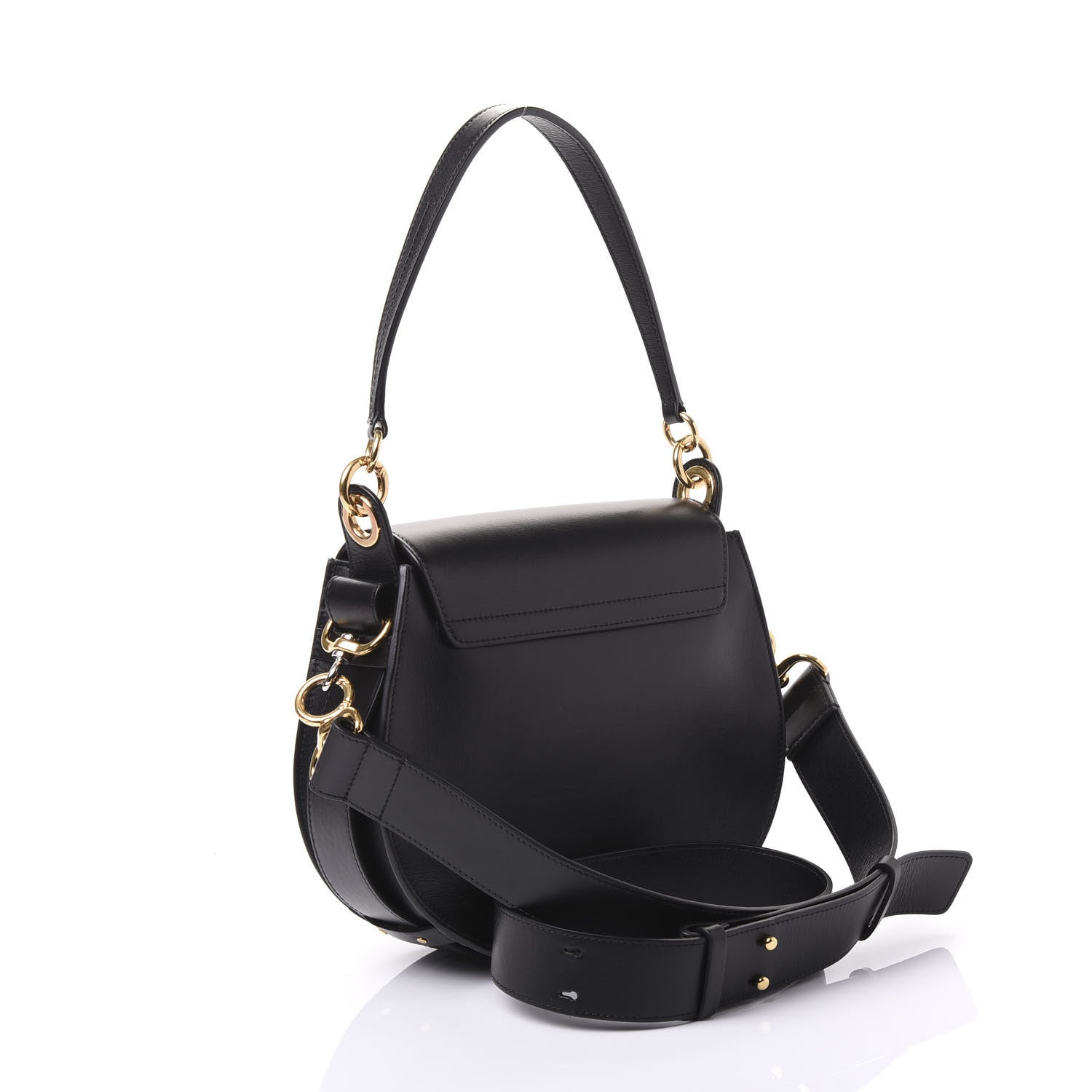 Chloe Grained Calfskin Large Tess Bag Black 2 of 9