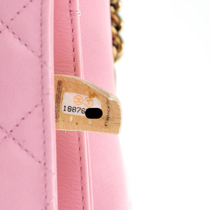 Chanel Calfskin Quilted Small CC Crown Flap Pink 10 of 11