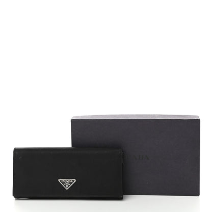 Prada Tessuto Nylon Saffiano Flap Wallet Black 8 of 8