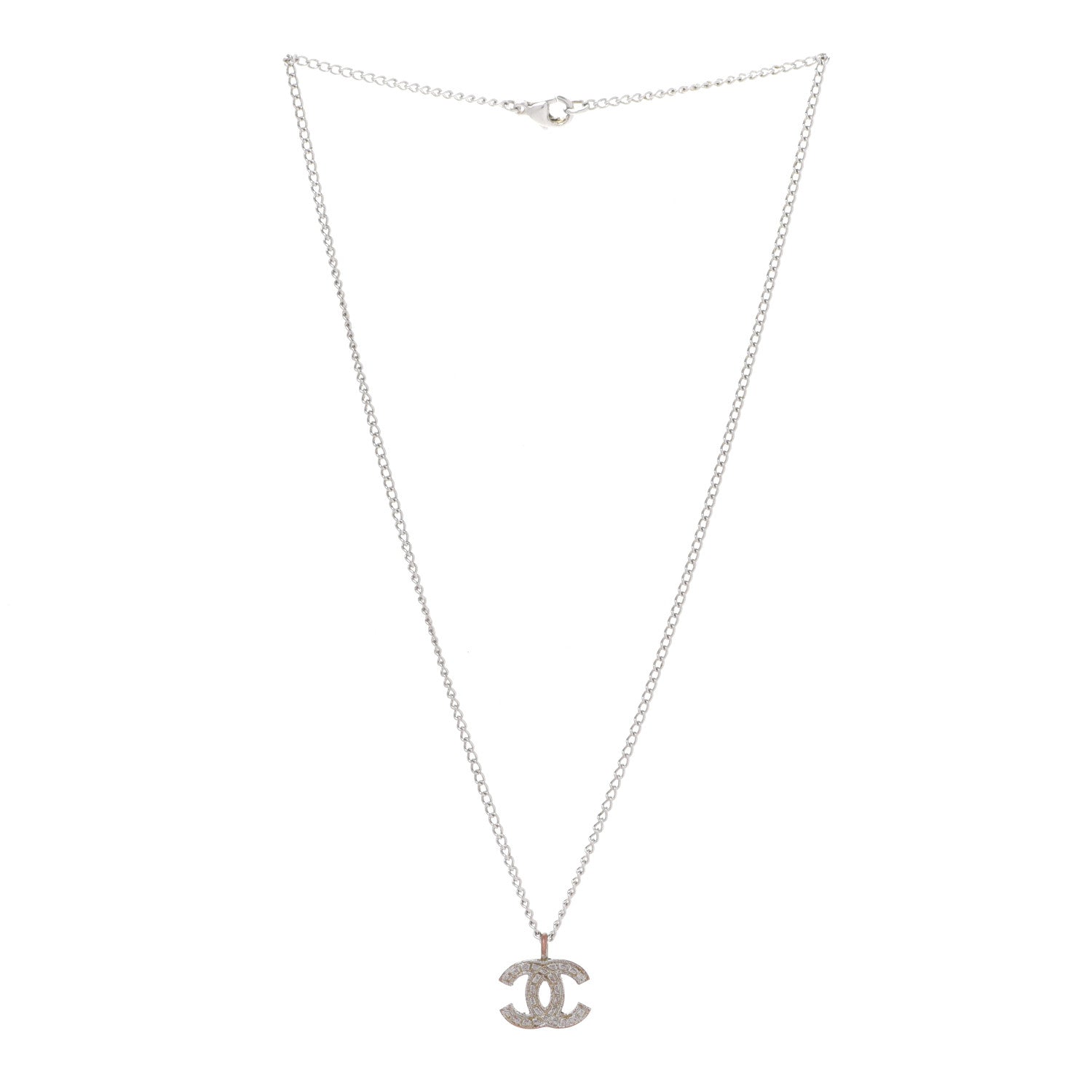 Chanel CC Necklace Silver 3 of 5