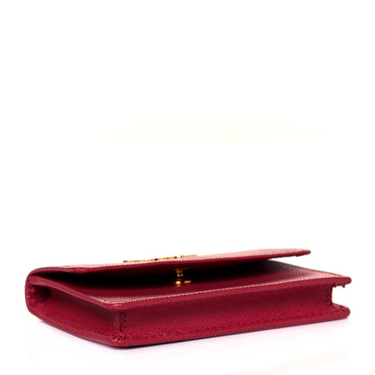 Prada Saffiano Metal Flap Card Holder 4 of 7