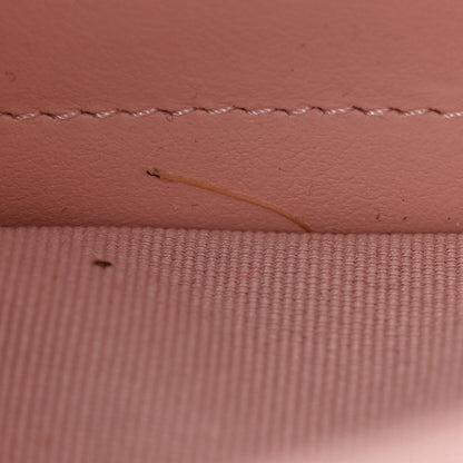 Chanel Shiny Caviar Quilted Flap Charm Wallet On Chain WOC Light Pink 14 of 14