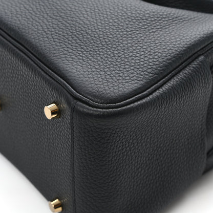 Hermes Taurillon Clemence Lindy 26 Black 12 of 13