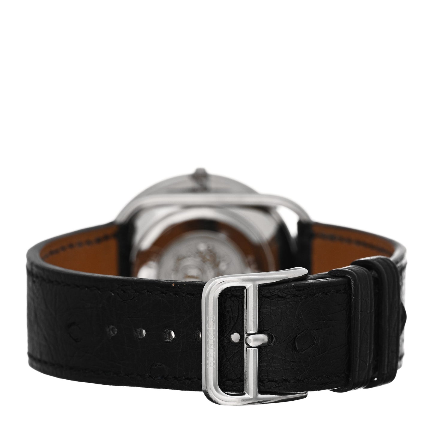 Stainless Steel Ostrich 34mm Arceau Quartz Watch Noir